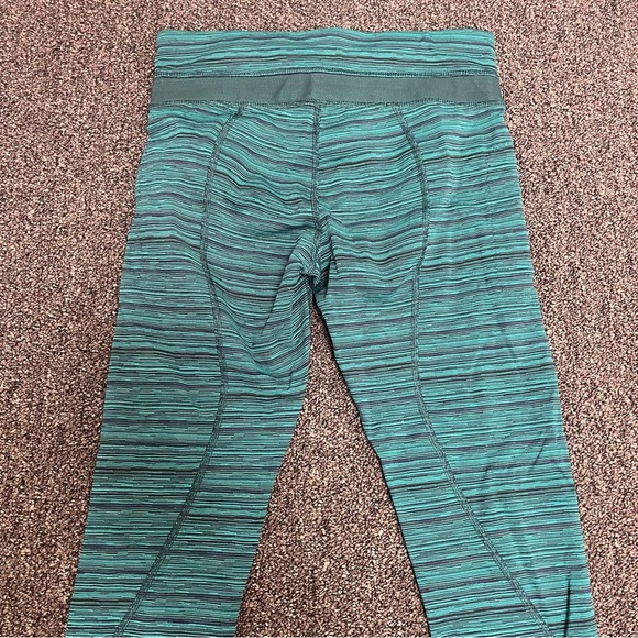 lululemon athletica Teal Striped Leggings - Picture 5 of 7
